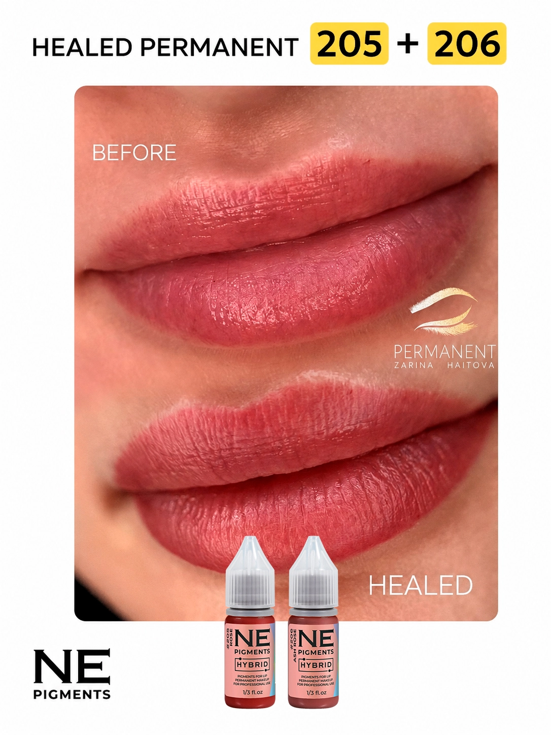 #206 Lip pigment "Ash rose"