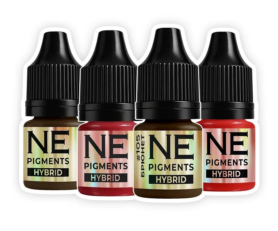 Test Pigment Kit (4×3 ml). Permanent makeup by NE Pigments