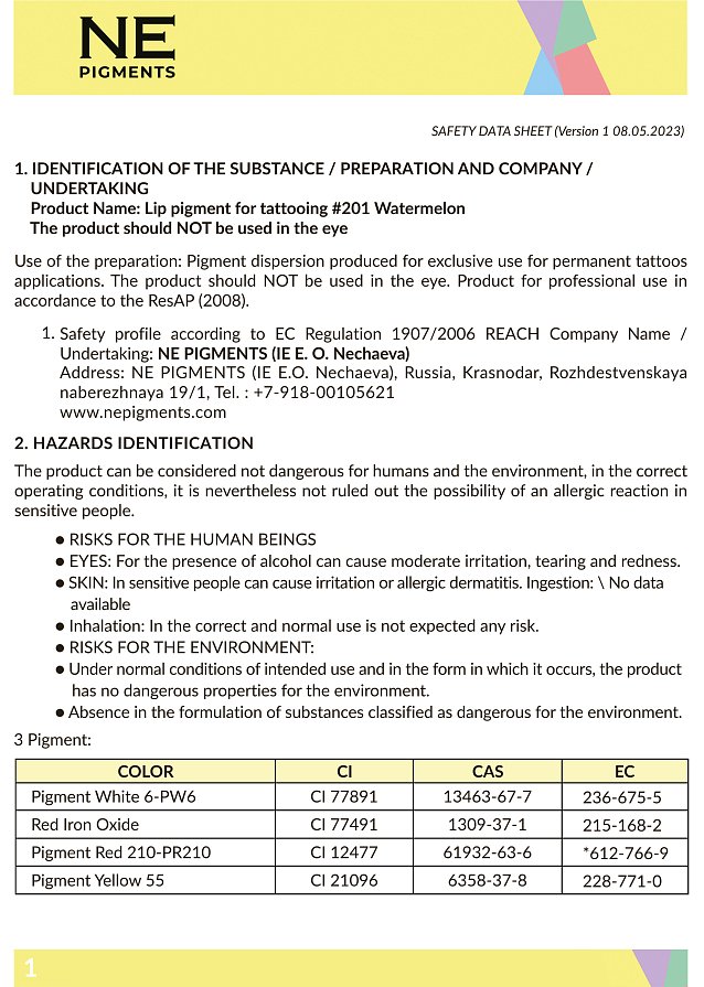 MSDS 201