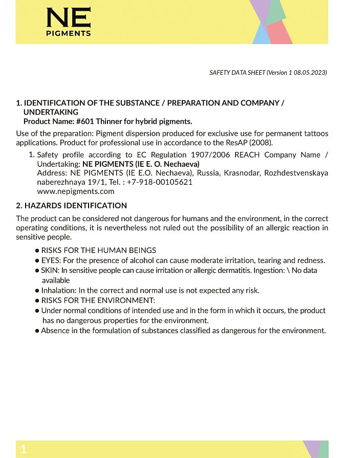 MSDS 601