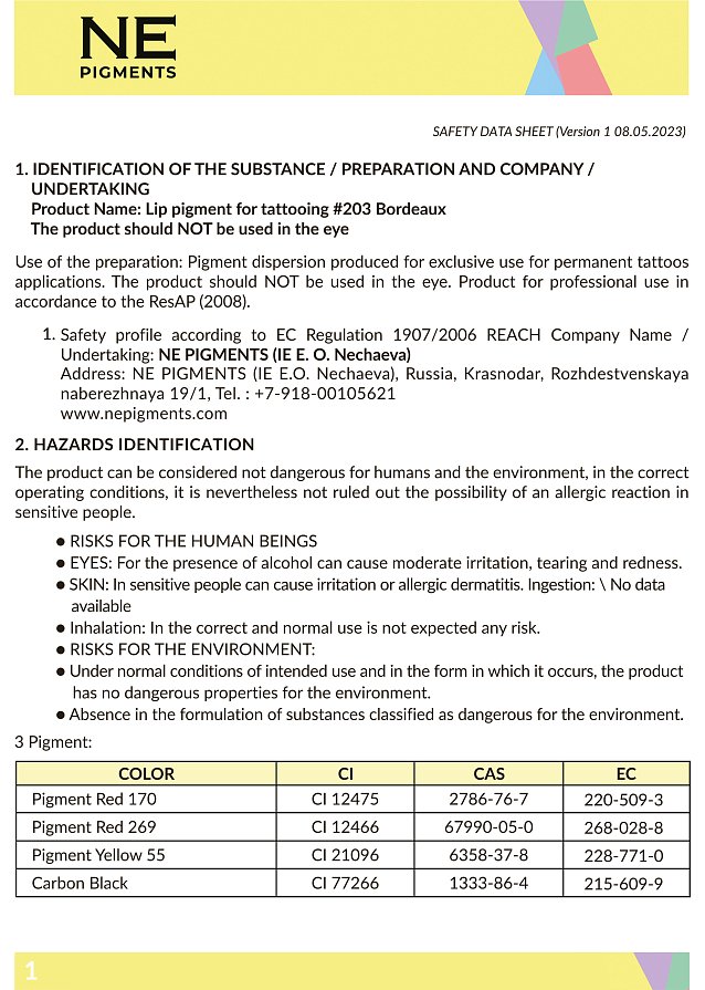 MSDS 203